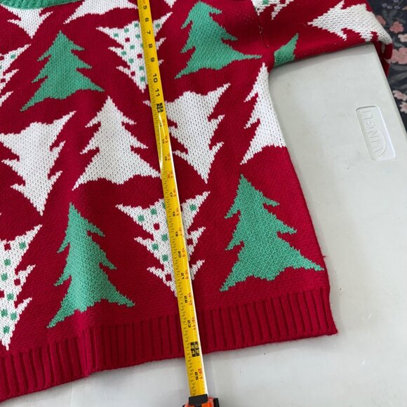 33 Degrees Christmas Tree Knit Oversize Pullover Sweater Womens size XXS NEW - Picture 8 of 8